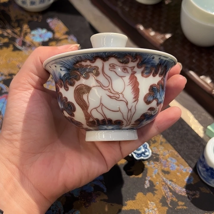 元青拙手仿元青花釉里红