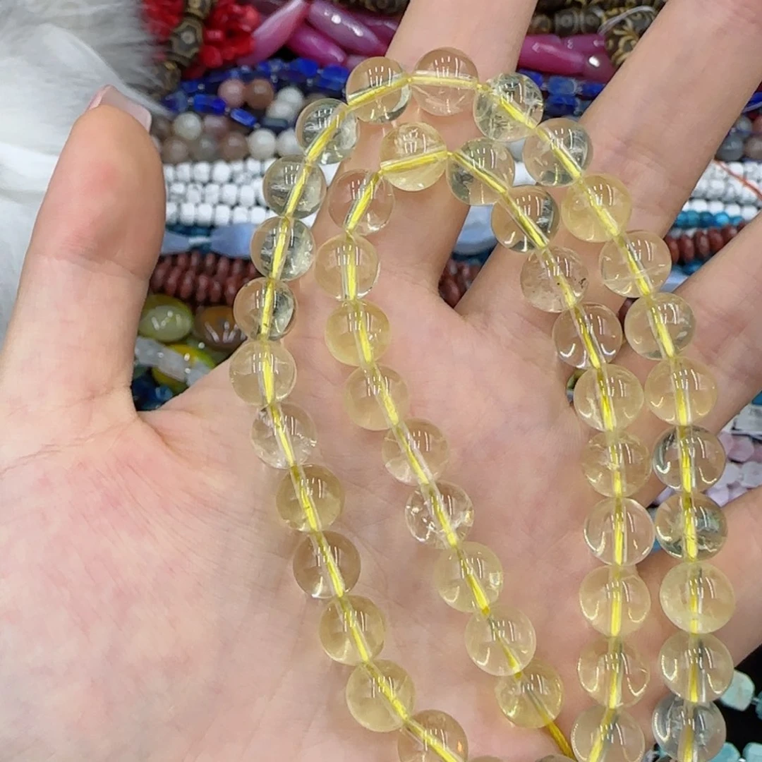 玛瑙/玉髓未镶嵌珠宝半成品原矿柠檬晶一条卡8+