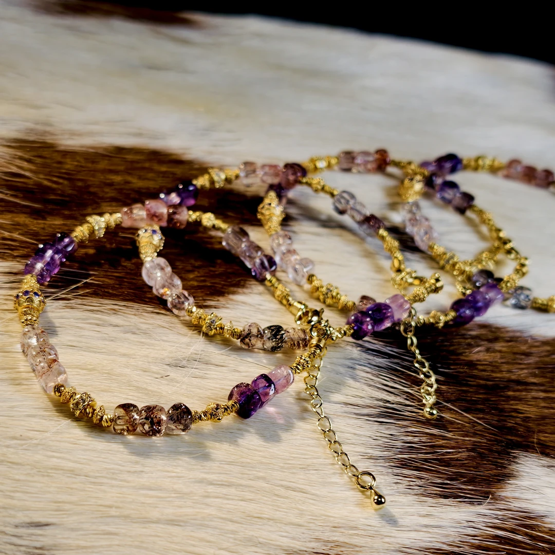 锦月 超七小方糖手链 天然水晶手串 多样性发其一