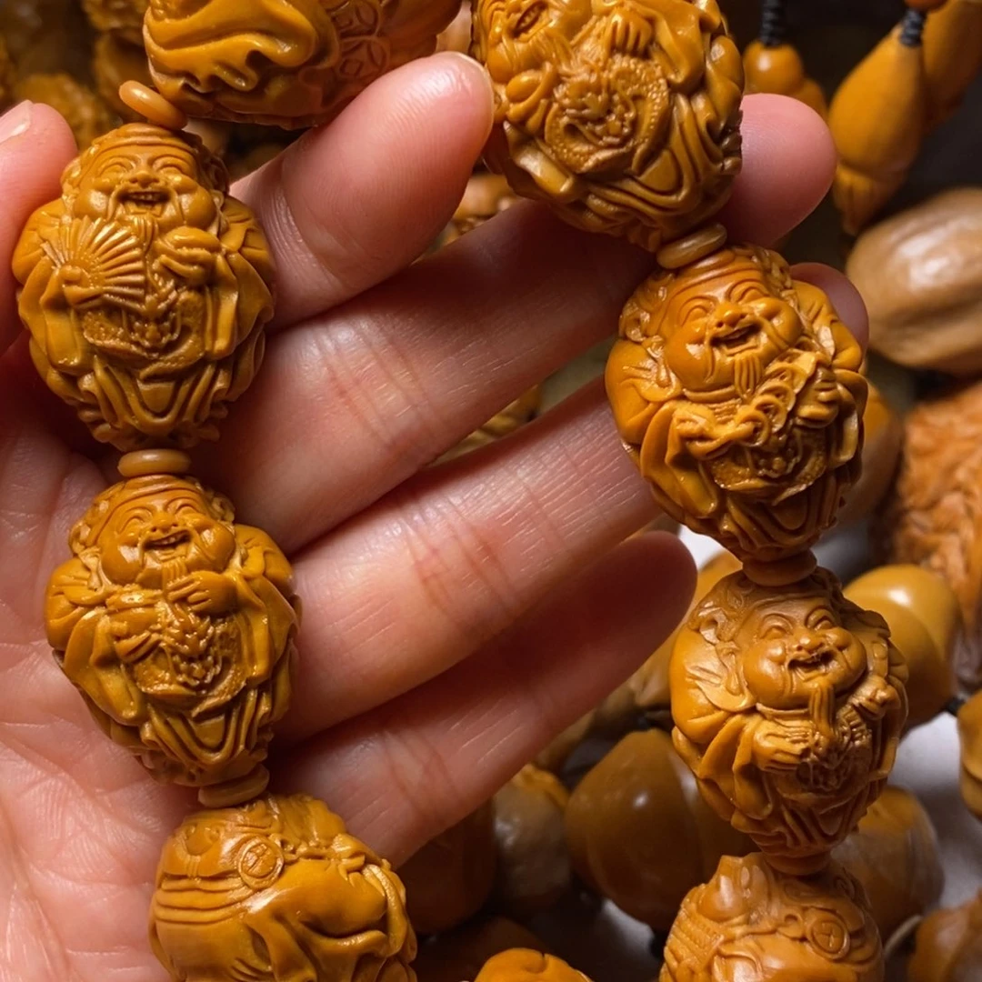 疯***神橄榄核手串/手链财源滚滚来龙财神