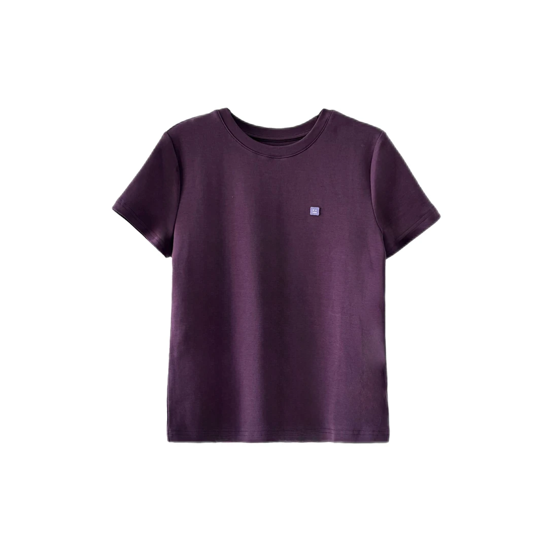 SkyCloth 春季圆领短袖T恤宽松百搭休闲女款舒适打底F24D1057