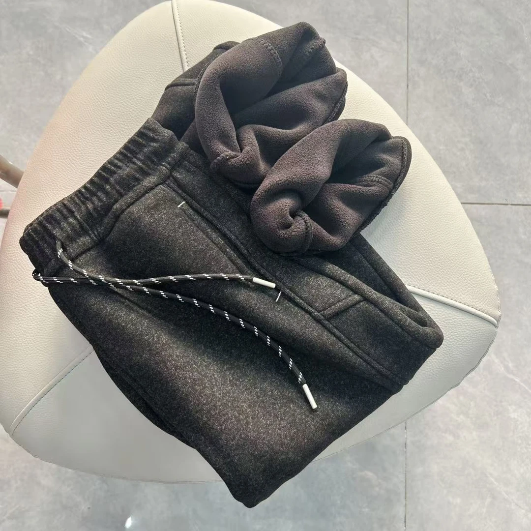 深灰色！女士加绒加厚弯刀卫裤