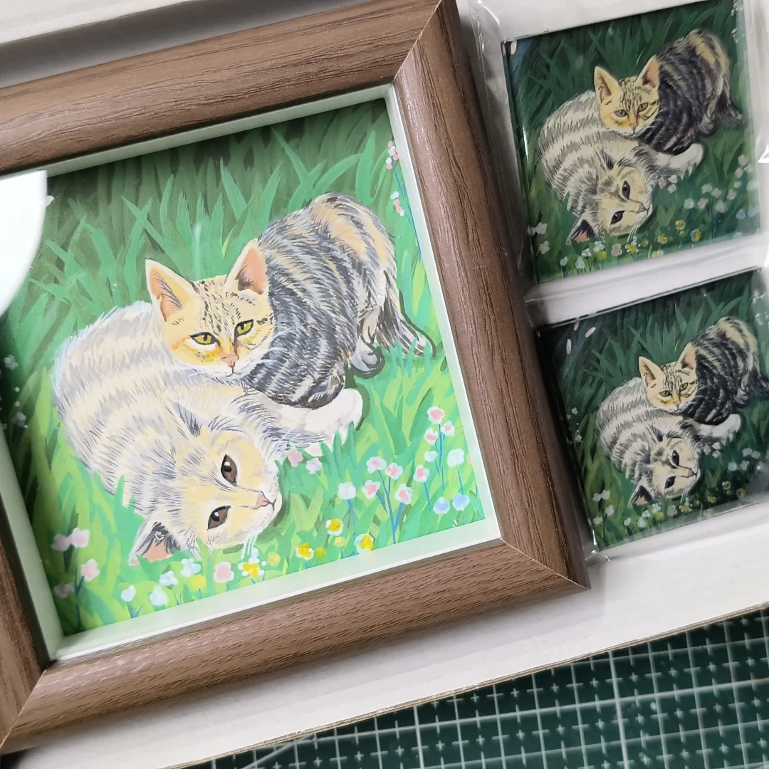原创定制猫猫画像周边制作各种头像文创设计