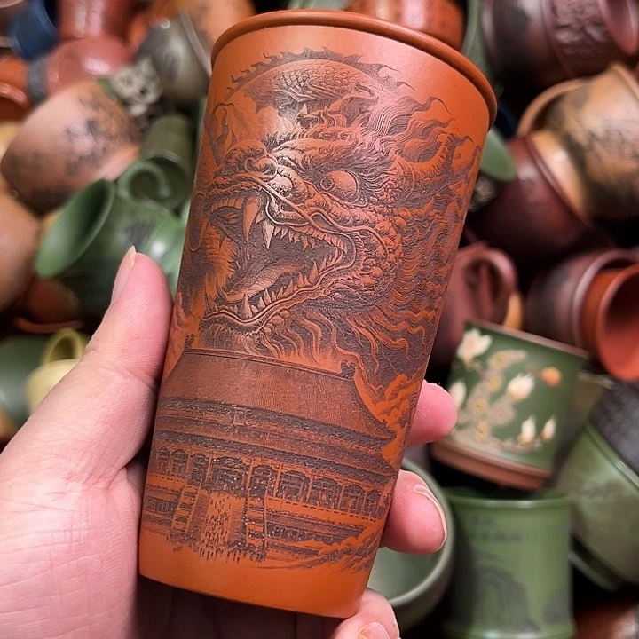 紫砂茶杯全手工紫砂主人杯