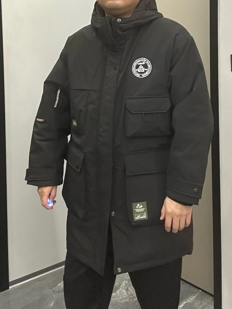 【连帽中长款羽服】-零下20°可穿冬季大码加肥加大宽松外套8812