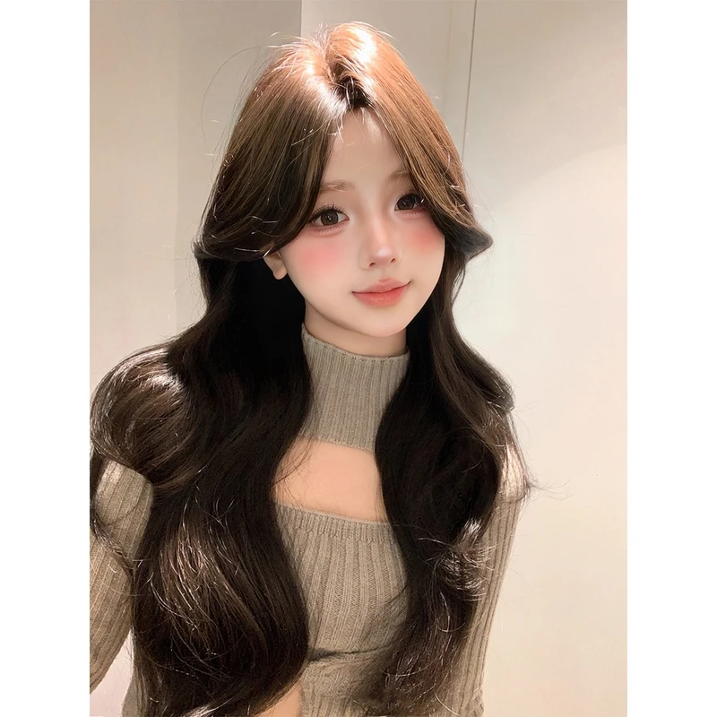 发财小千-【韩剧欧尼2.0】网红假发全头套中分大波浪