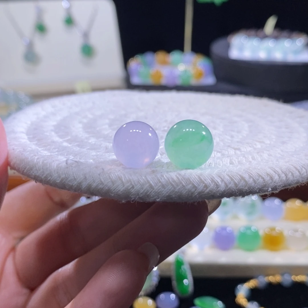 翡翠未镶嵌颈饰冰甜色珠卡11+