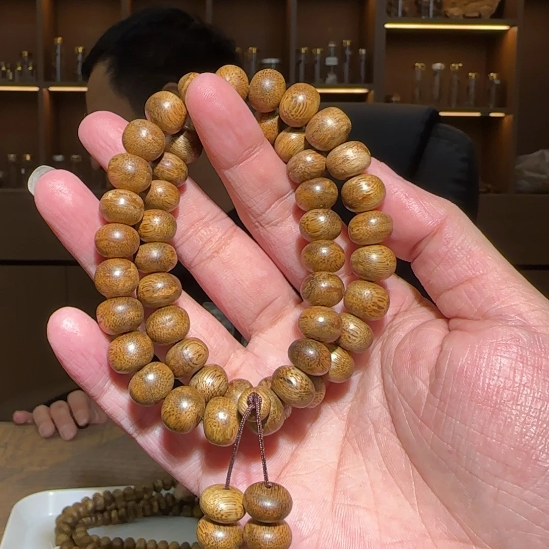 手串沉香双圈白奇算盘1.0/21g多样性发一条