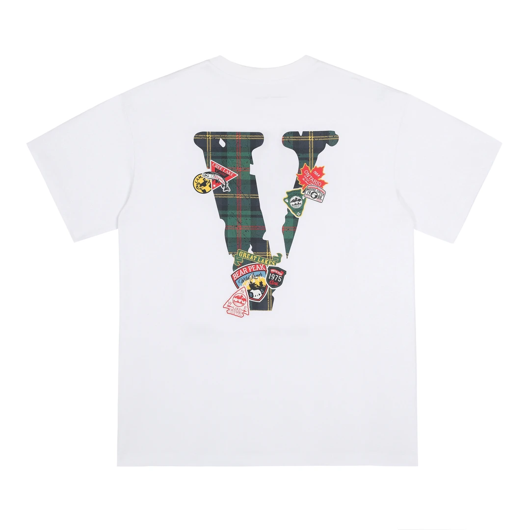 哥特V 短袖男女同款欧美潮牌T恤春季大v情侣休闲上衣高街嘻哈