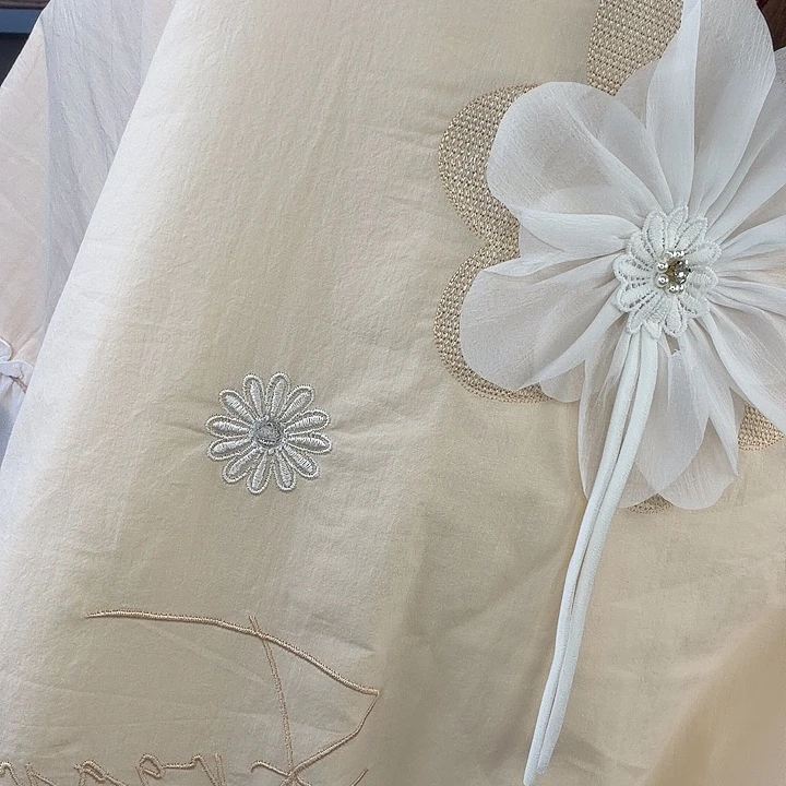 棉棉香槟加大多功能床盖四件套