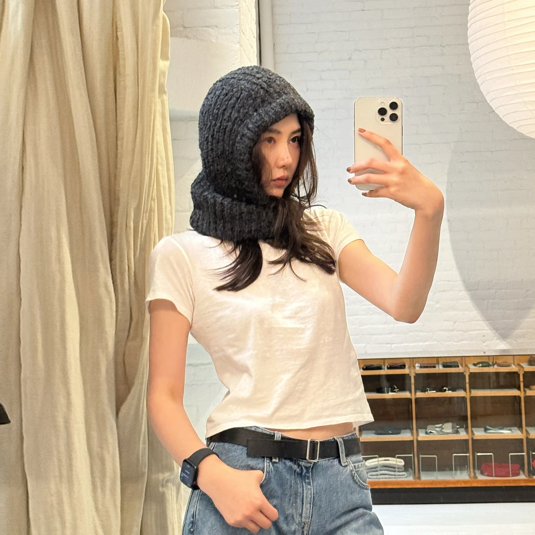 ROMI STUDIO“松弛纽约”桑蚕丝灵地思羊毛混纺短袖T恤 RW25RSY0007