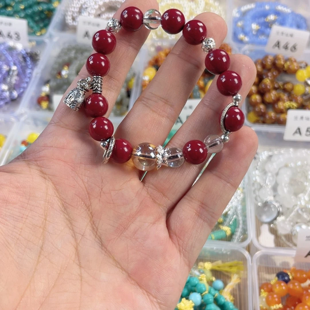 玛瑙手饰银S925镀金镶嵌