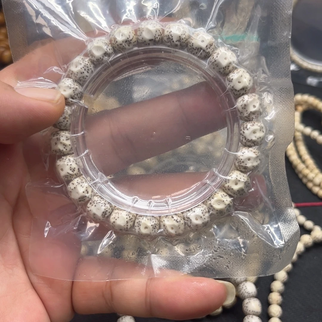 手串星月菩提10✖️9手雕无相 月留白 细星 单圈