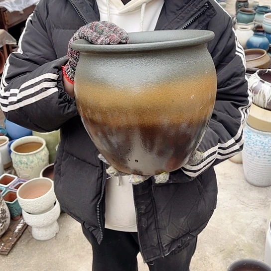 紫砂花盆高度25口径25