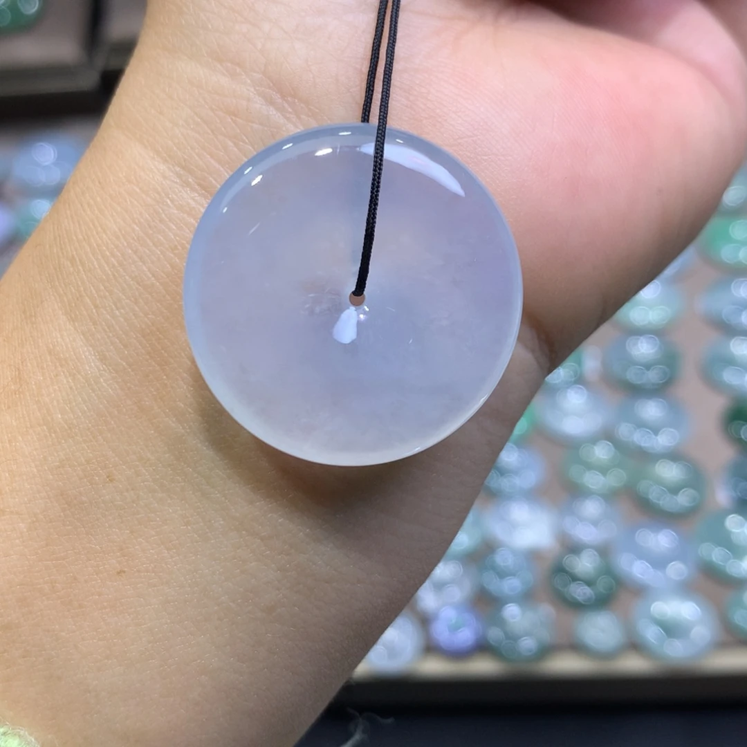 翡翠未镶嵌颈饰平安扣29.3*5.8