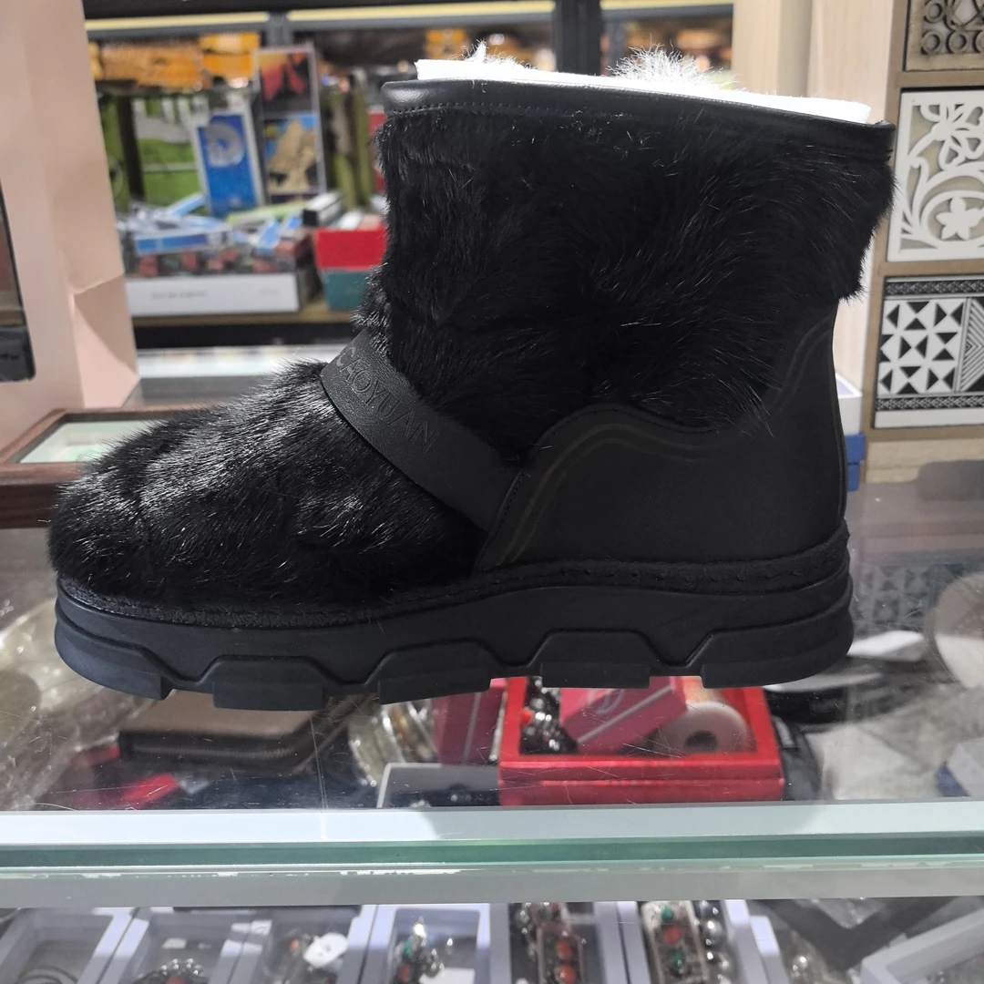 貂皮鞋内涵羊毛冬天保暖