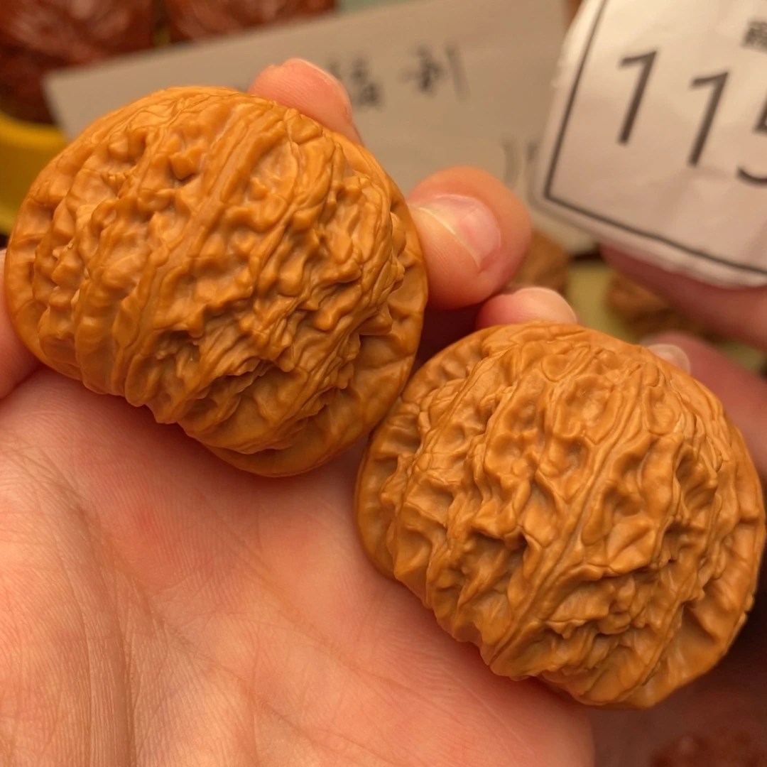 把件文玩核桃白狮41……