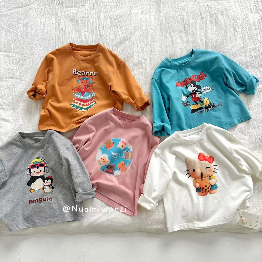 丸子十【秋日油画家】亲肤变彩色活力满满T恤（秋款）WZJ-25526-25551