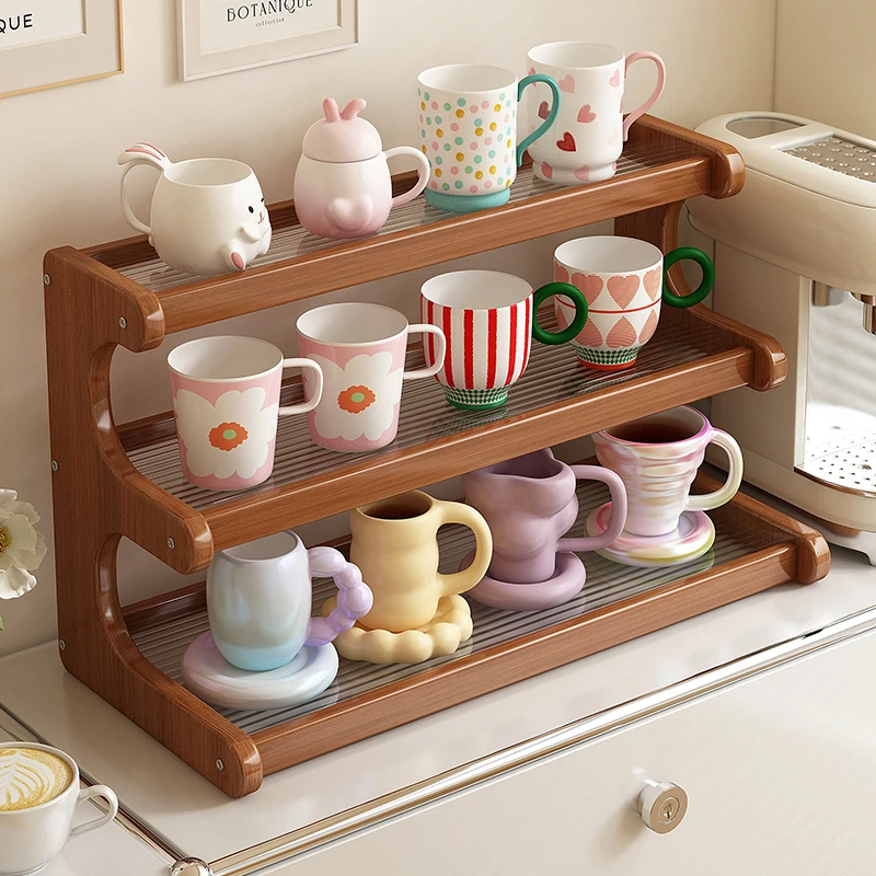 杯架置物架杯架子桌面茶杯水杯咖啡杯茶具收纳玄关桌上置物架桌面