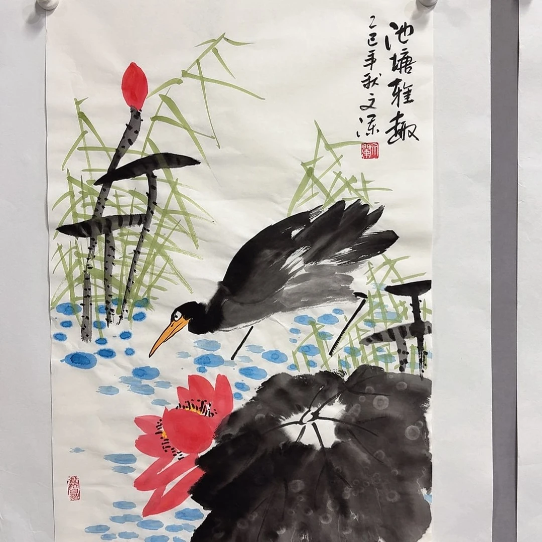 国画亲笔手绘放心去藏