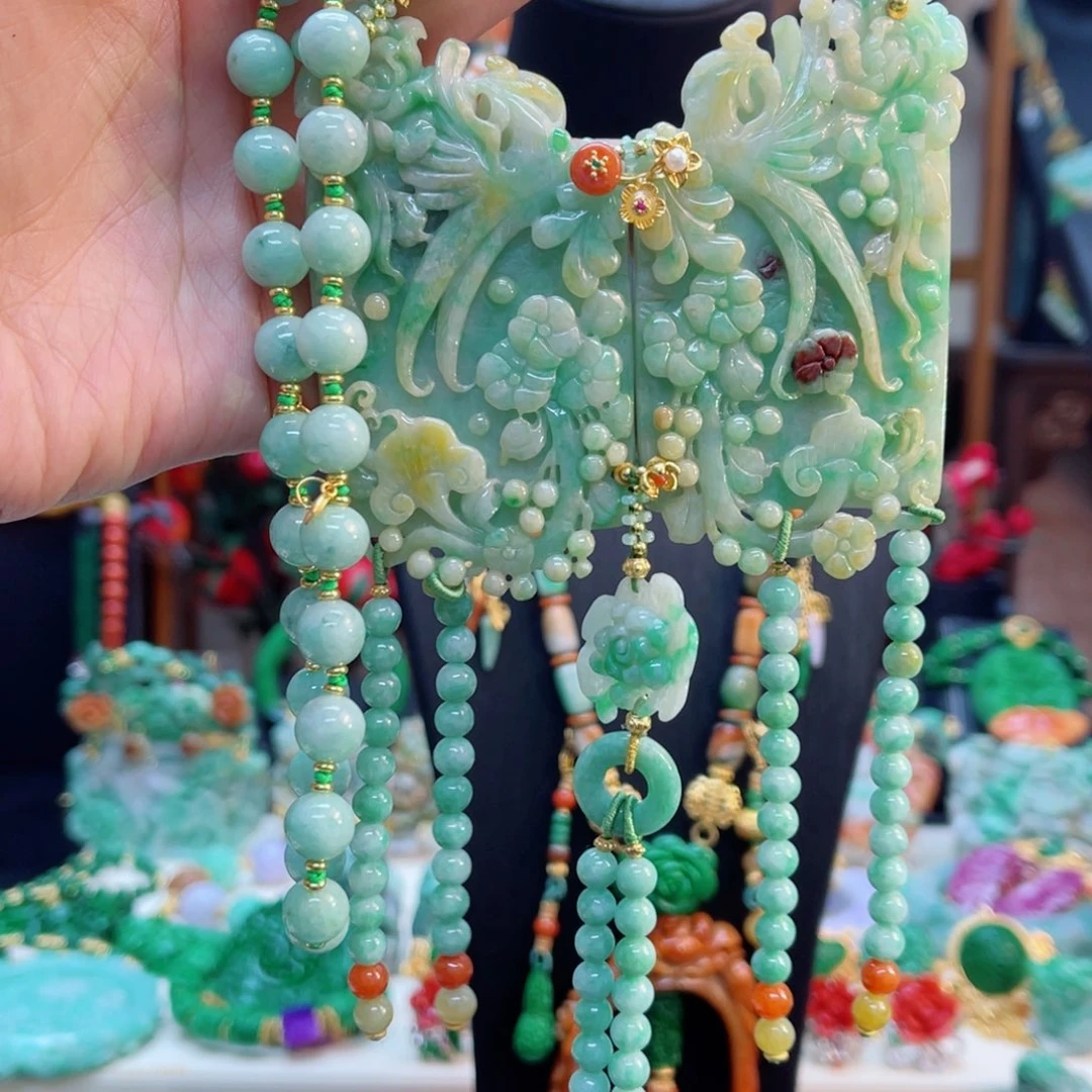 翡翠毛衣链未镶嵌48小时鉴赏期