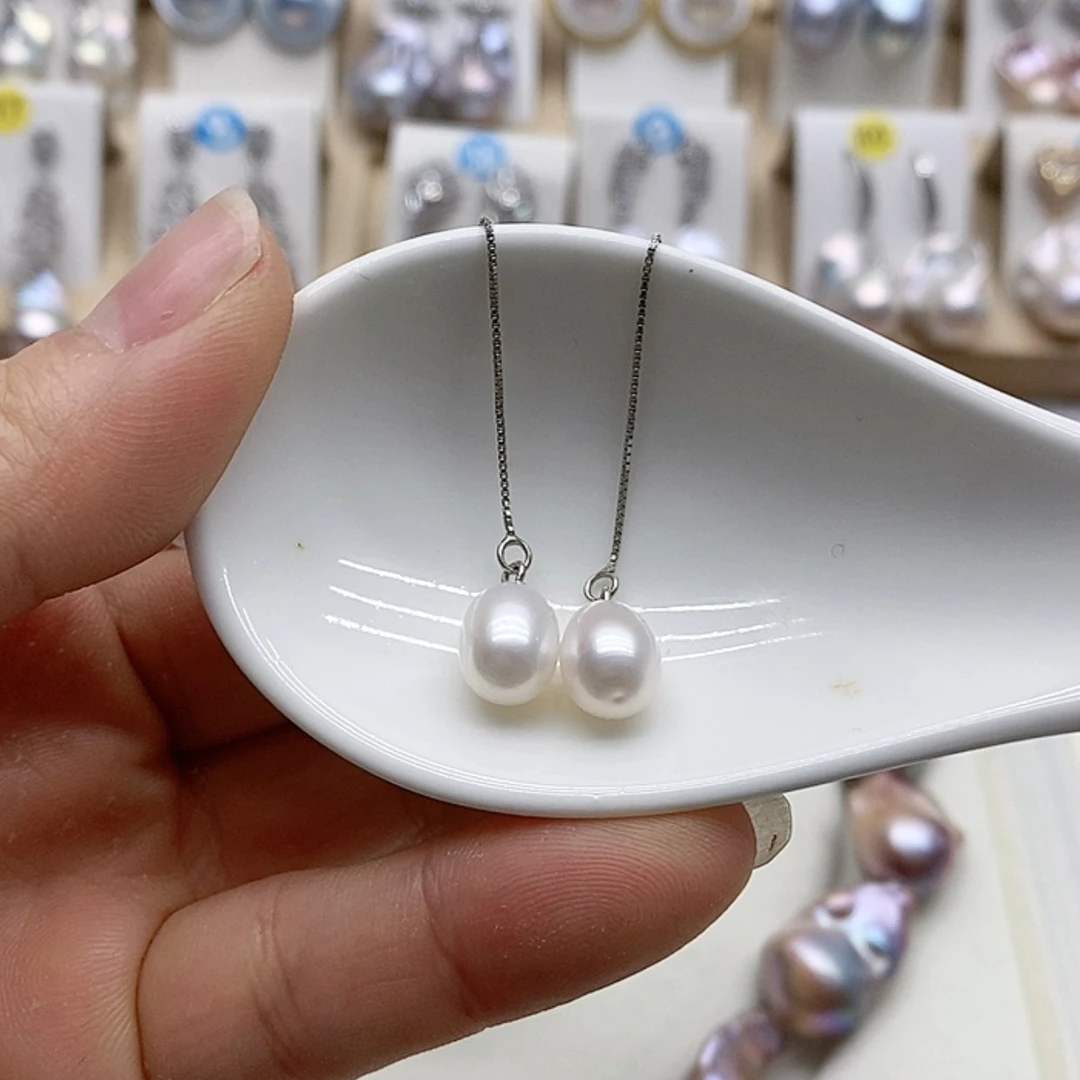 【闪购商品】淡水珍珠耳饰银S925镶嵌