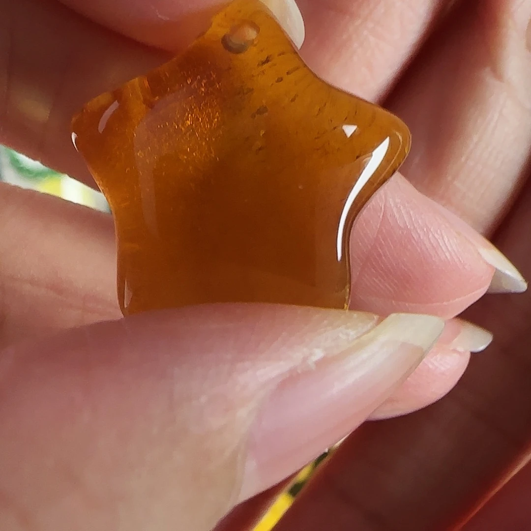 蜜蜡未镶嵌颈饰琥珀星星