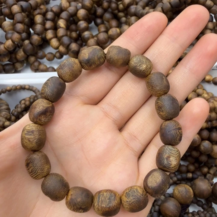 手串沉香绿奇楠留疤树心油高油单圈