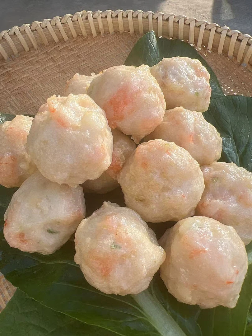 潮汕特产手工虾丸墨鱼丸鱿鱼丸