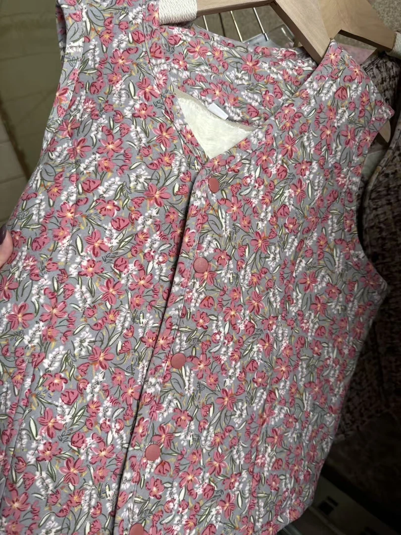 女驼绒棉马甲家居外穿背心马甲