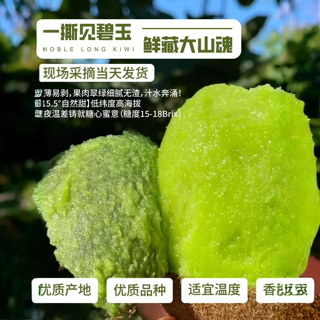 贵州贵长绿心猕猴桃新鲜应季水果香甜多汁