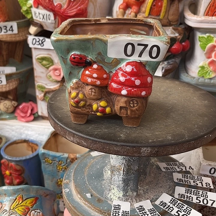 粗陶材质多肉花盆