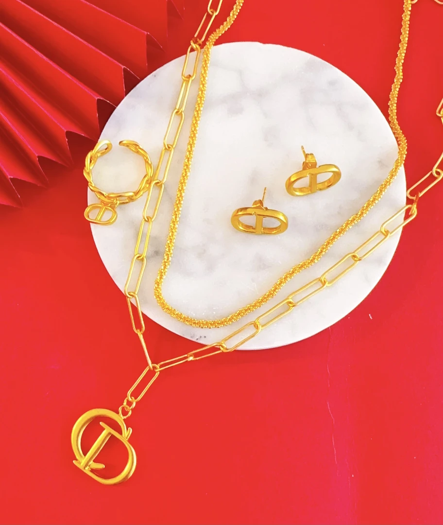 铜合金项链 铜合金 新款518号耳环项链戒指 精致nipal