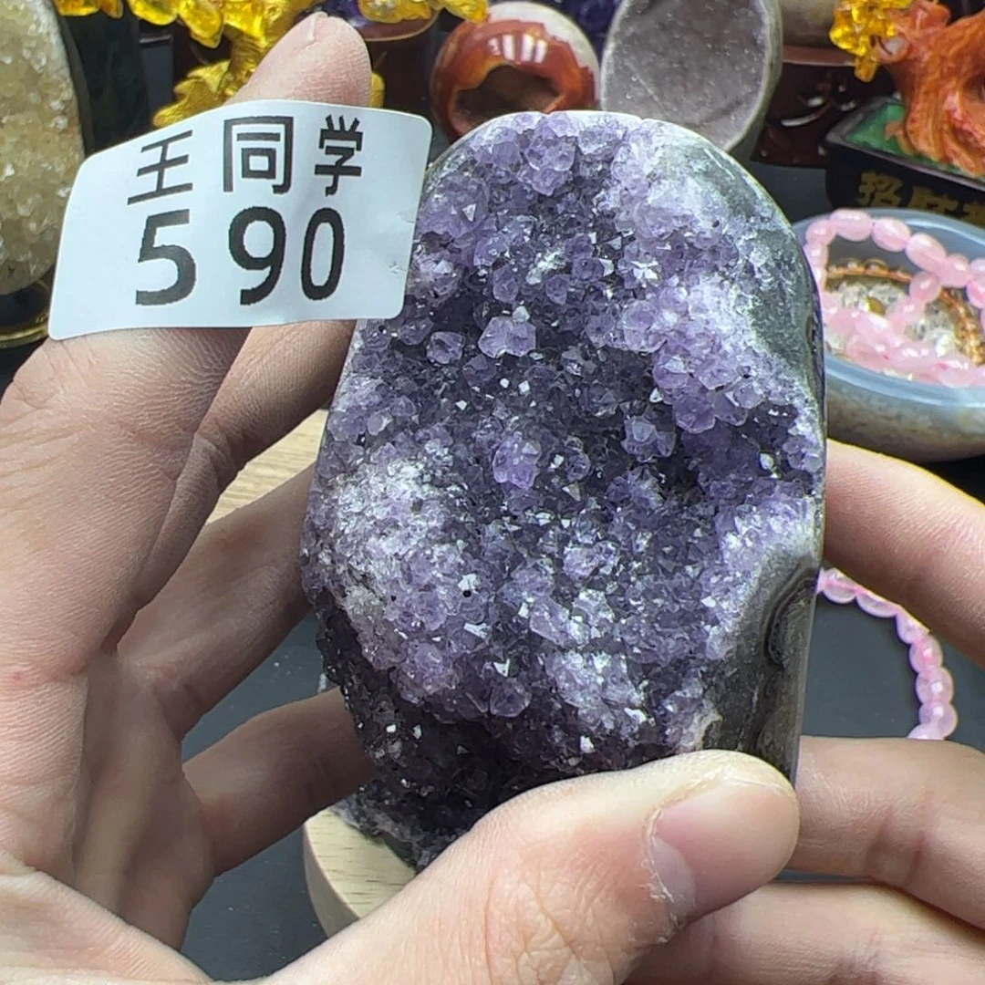 紫晶水晶摆件未镶嵌Z****3590