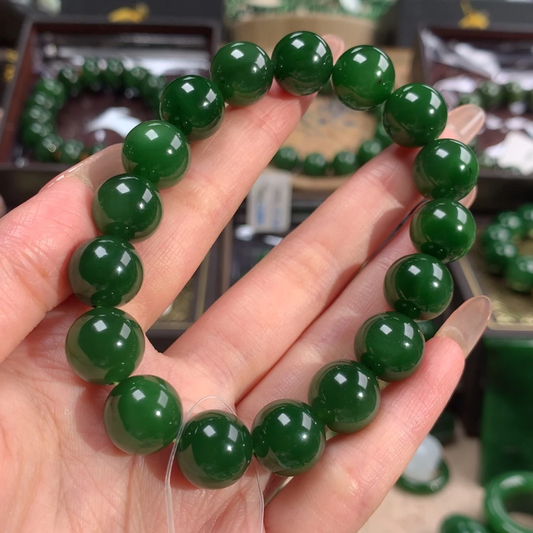 手链未镶嵌和田玉（碧玉）歪**卟