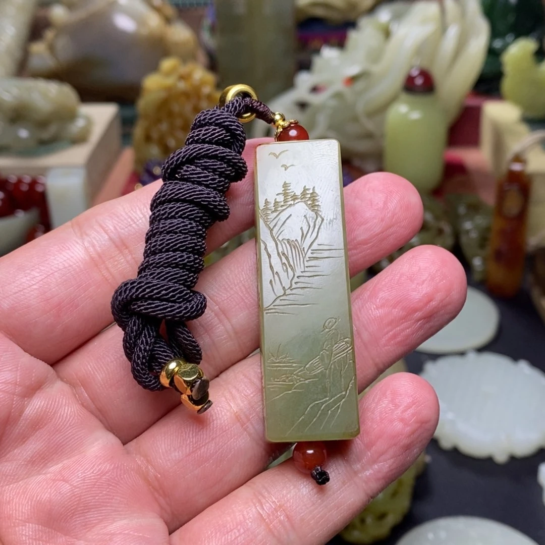 和田玉未镶嵌挂件