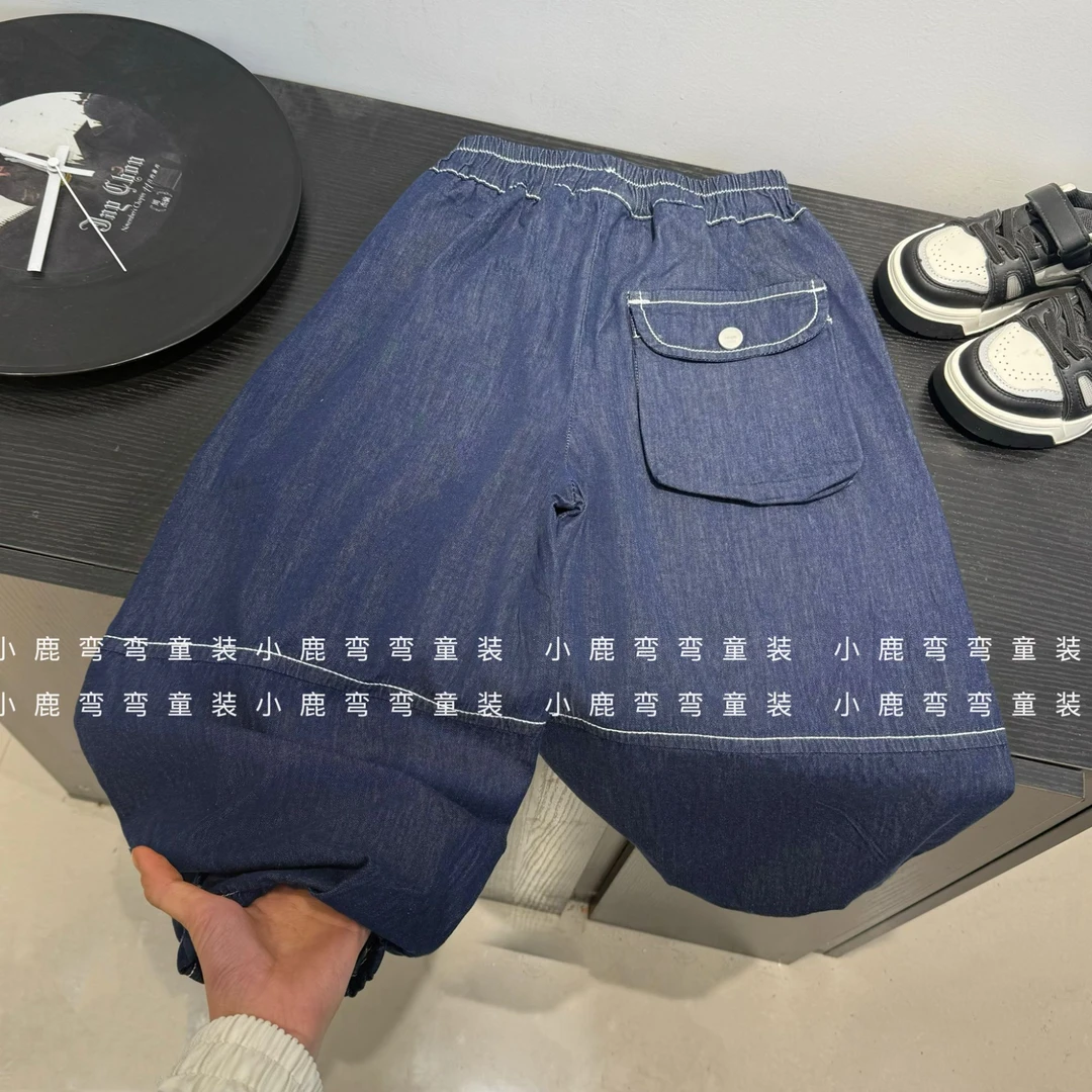 【小鹿家】X2521后口袋薄牛仔牛仔裤