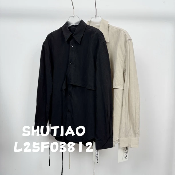 【SHUTIAO】2025夏季：新款小众设计款衬衫L25F03812