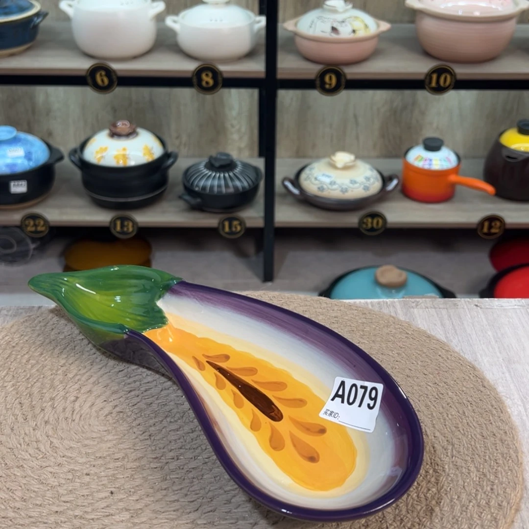 【闪购商品】陶瓷茄子微瑕079