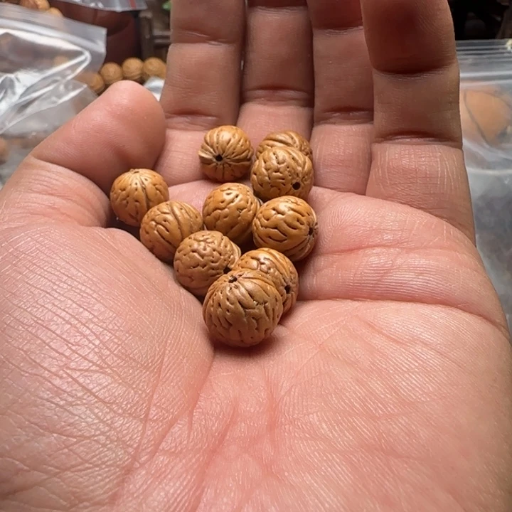 阳****）野生桃核金豆手持一条