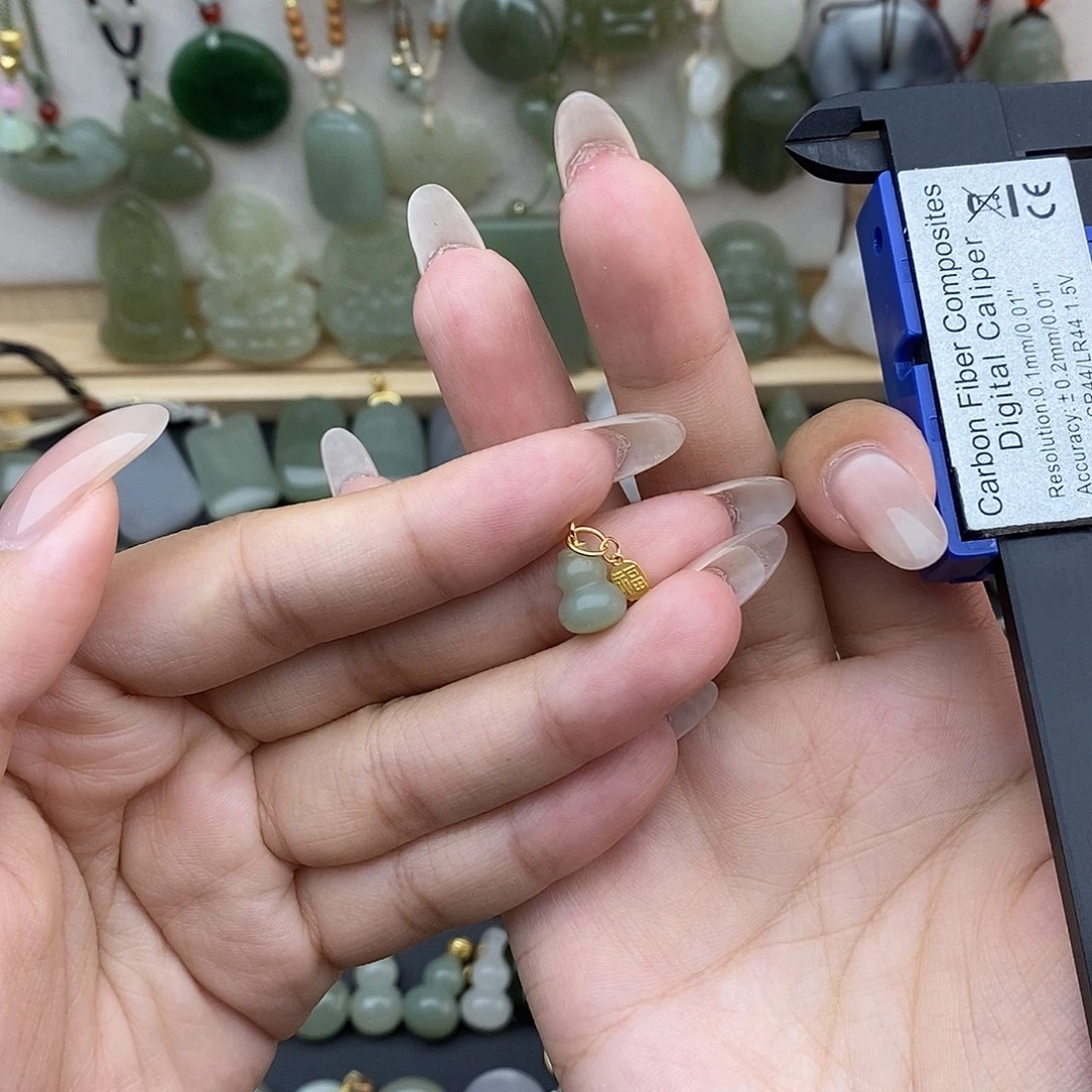 和田玉银S925镶嵌吊坠(不含链)