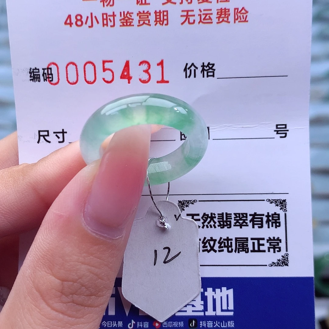 翡翠未镶嵌戒指天然