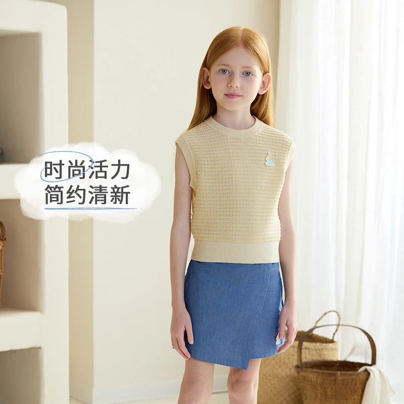 Nest Designs加拿大小云朵儿童套头衫女童上衣针织衫牛仔短裤裙