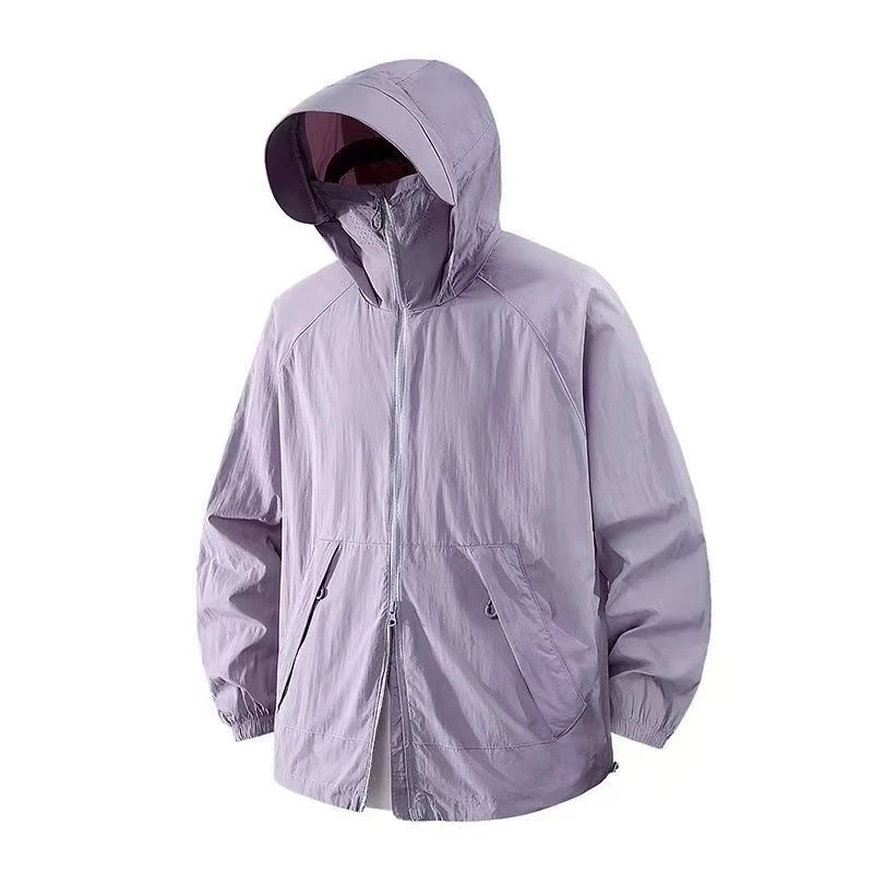 夏季防晒衣外套男女UPF50+户外皮肤衣可拆卸大帽檐冰感透气防晒服