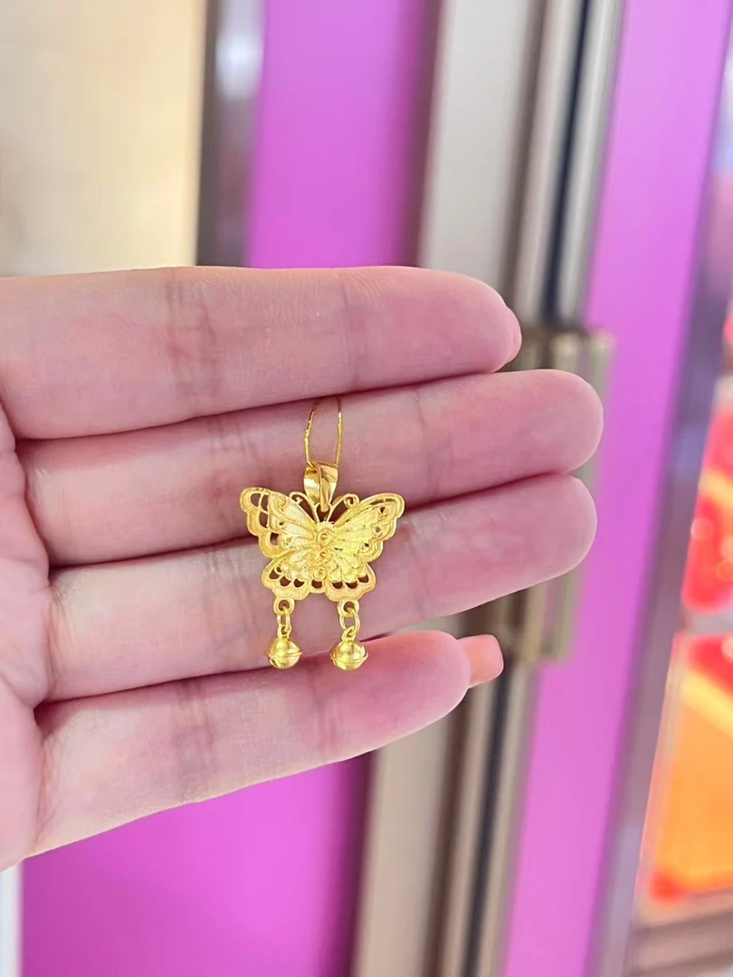 足金蝴蝶吊坠4.1克