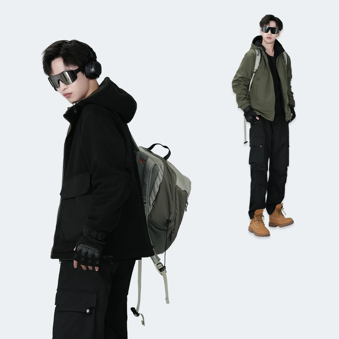 【早秋新款】双面穿加厚款外套户外休闲防风防泼男女同款W0002-1