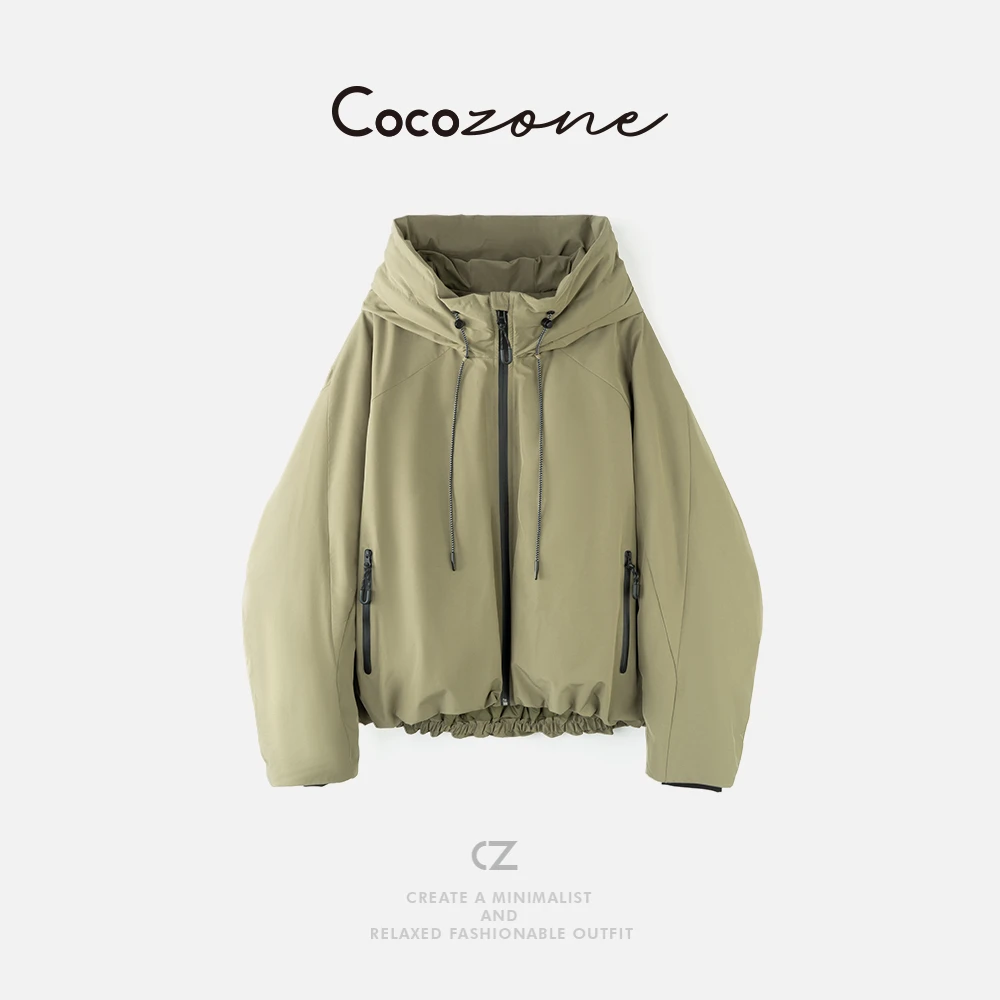 COCO ZONE刘一一“95鹅”简约连帽户外感鹅绒服 CD2A2140
