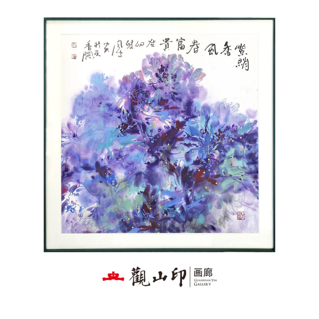 张双凤-原创手绘国画80x80cm中式新中式玄关餐厅卧室办公室3000