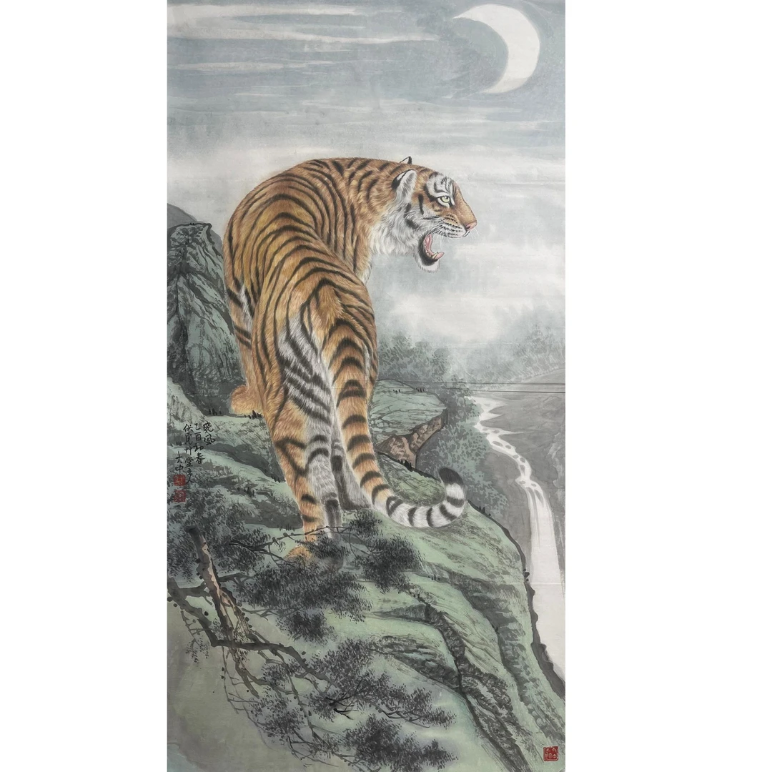 FDZ-1-621 老虎 尺寸69*137c m 纸本软片