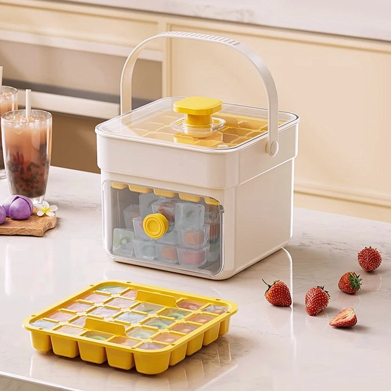 冰块模具按压冰格冰块盒大制冰盒冻制冰神器家用冰箱食品级储存盒